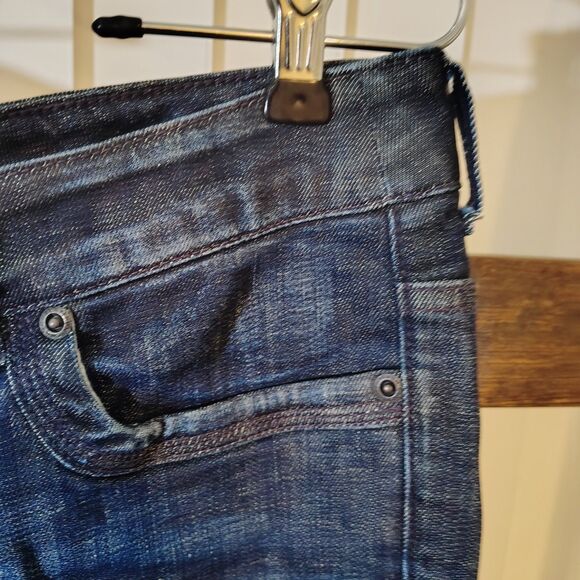 Chico's Size 1 (8) Platinum Jeans Stretch 5 Pocket 2 Button side leg Zip - Picture 13 of 16